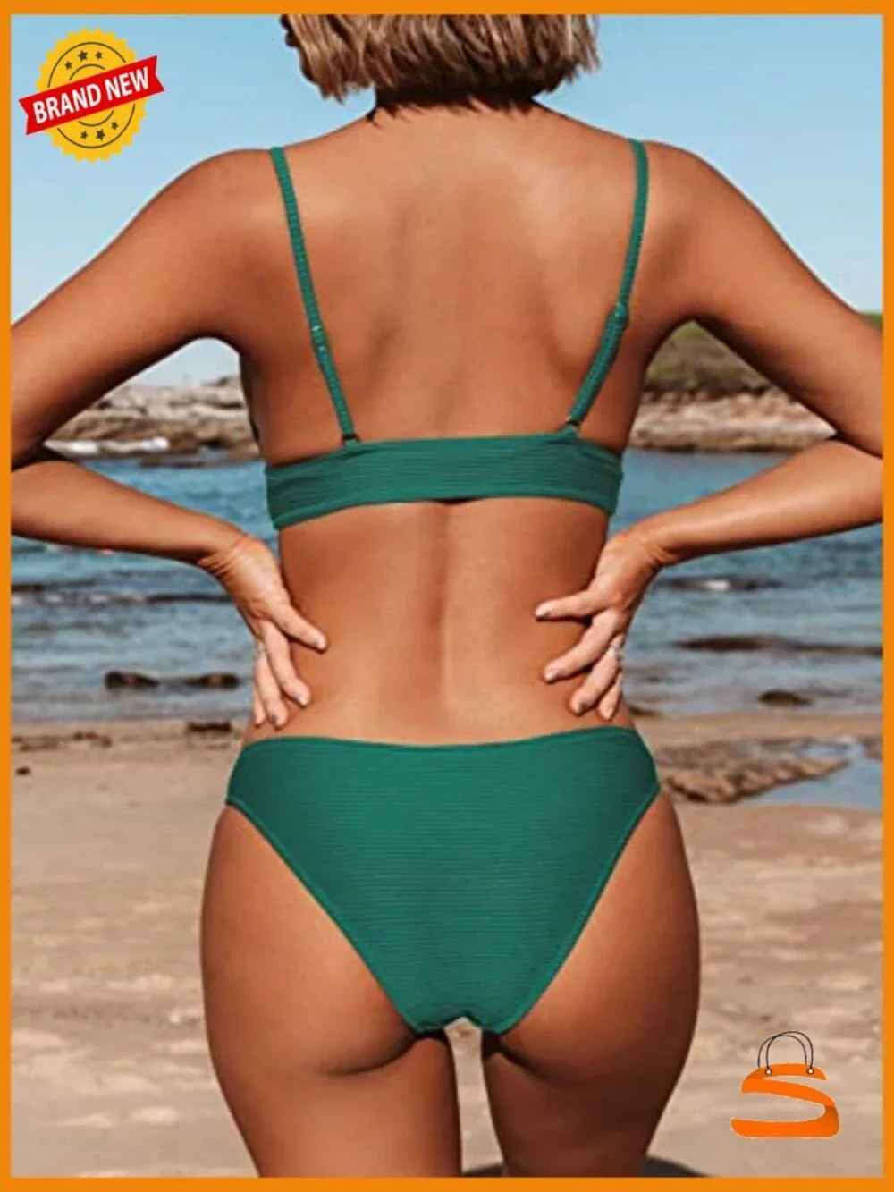 Sexy Triangle Bikini Set - Removable Pads - Adjustable Straps - Medium Stretch